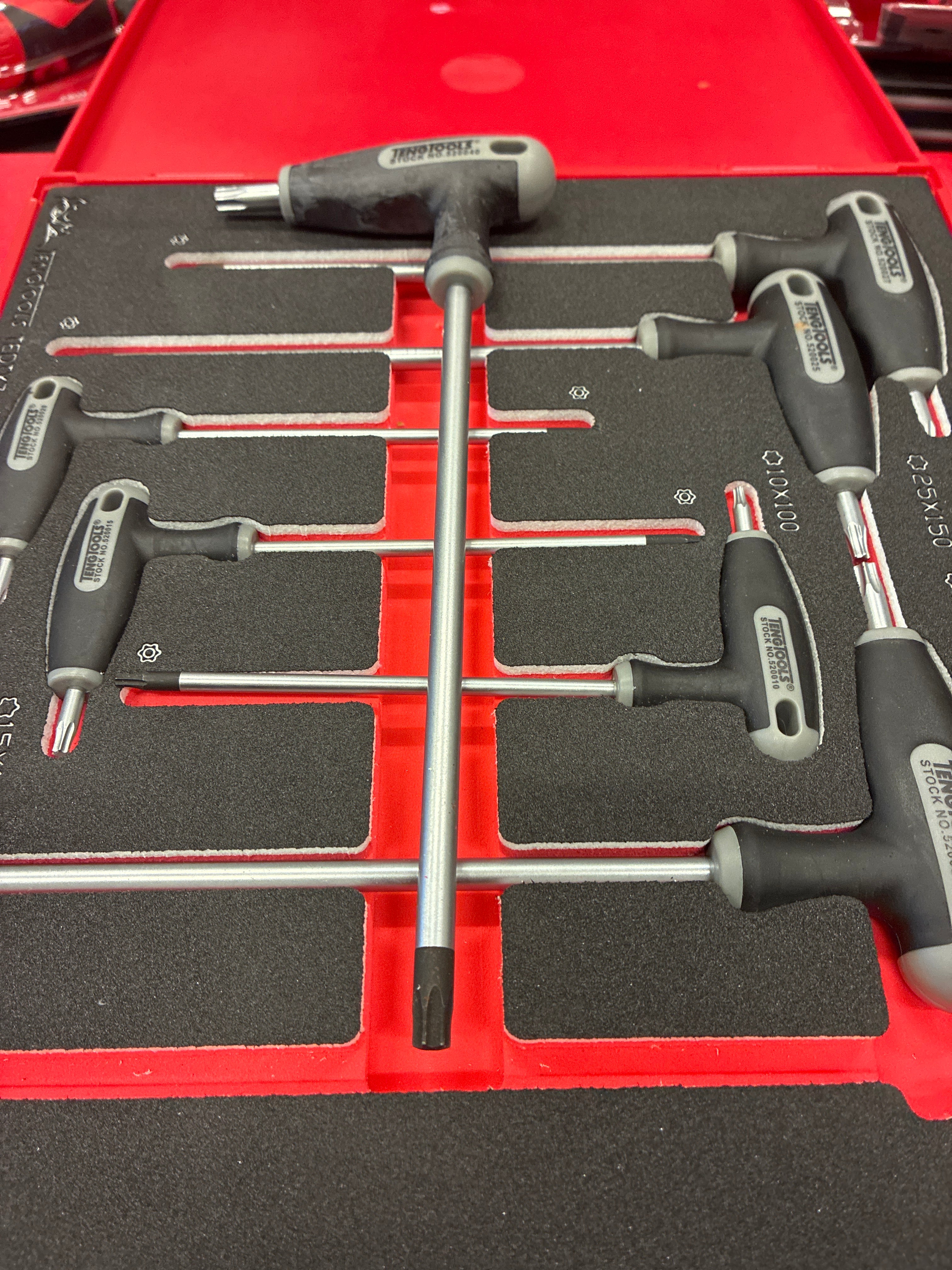 T-handtagssats TX med Torx, 7 delar.